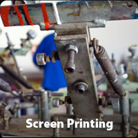 Screen printing apparel printing